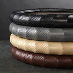 Wave-Edge Non-Slip Leather Steering Wheel Cover