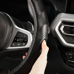 Wave-Edge Non-Slip Leather Steering Wheel Cover
