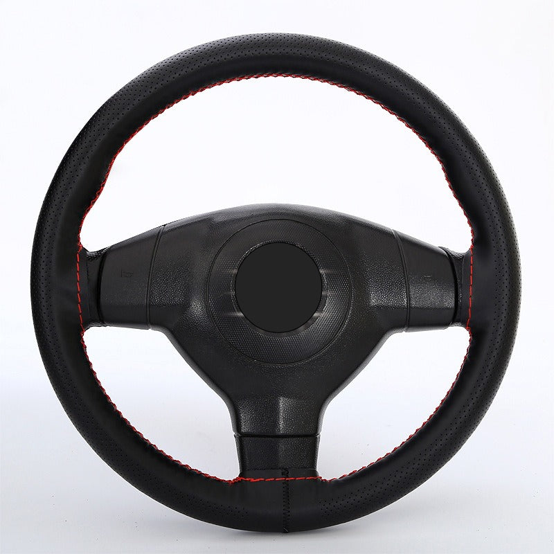 Perforated Leather Sew-on Steering Wheel Cover