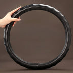 Wave-Edge Non-Slip Leather Steering Wheel Cover