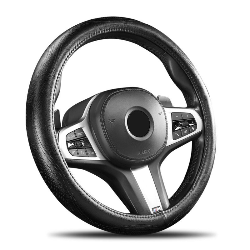 Minimal Perforated Leather Steering Wheel Cover