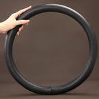 Croc-Embossed Leather Steering Wheel Cover