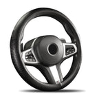 Croc-Embossed Leather Steering Wheel Cover