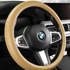 Croc-Embossed Leather Steering Wheel Cover