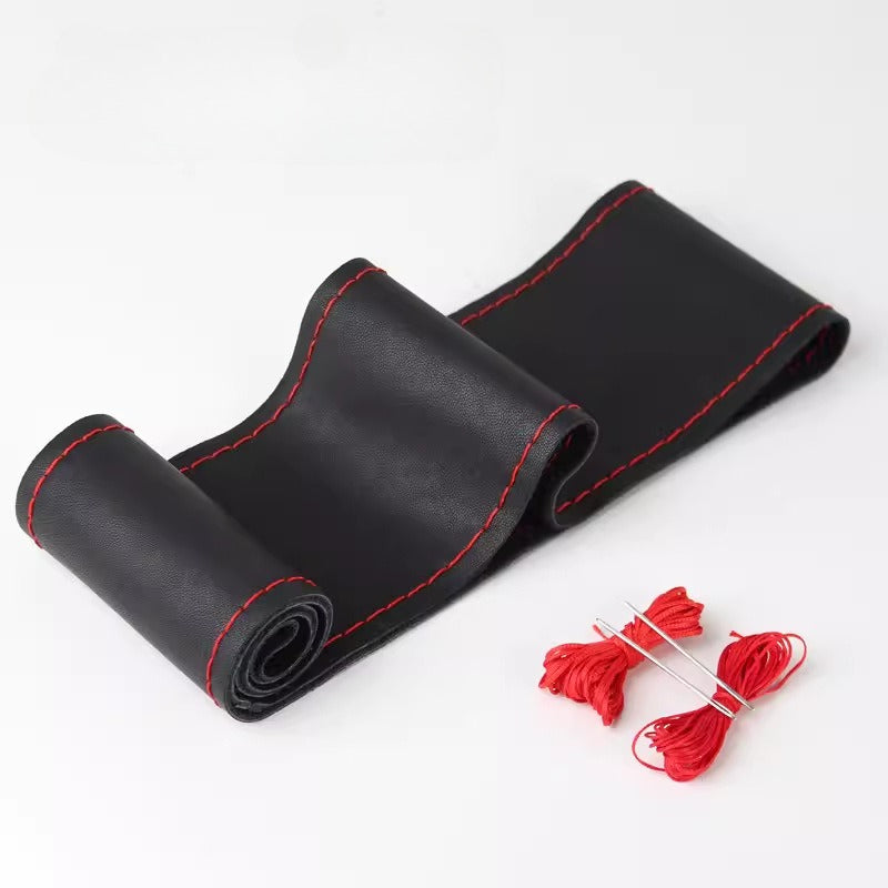 Hand-Stitched Leather Steering Wheel Cover for Trucks