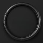 Double-Stitched Leather Steering Wheel Cover