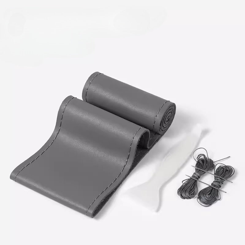 Hand-Stitched Leather Steering Wheel Cover for Trucks