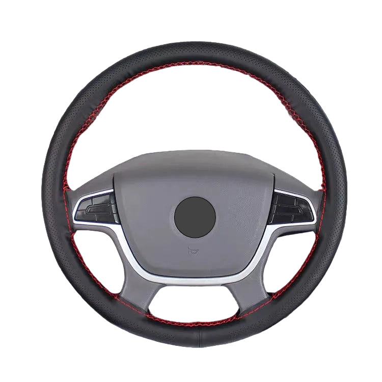 Hand-Stitched Leather Steering Wheel Cover for Trucks