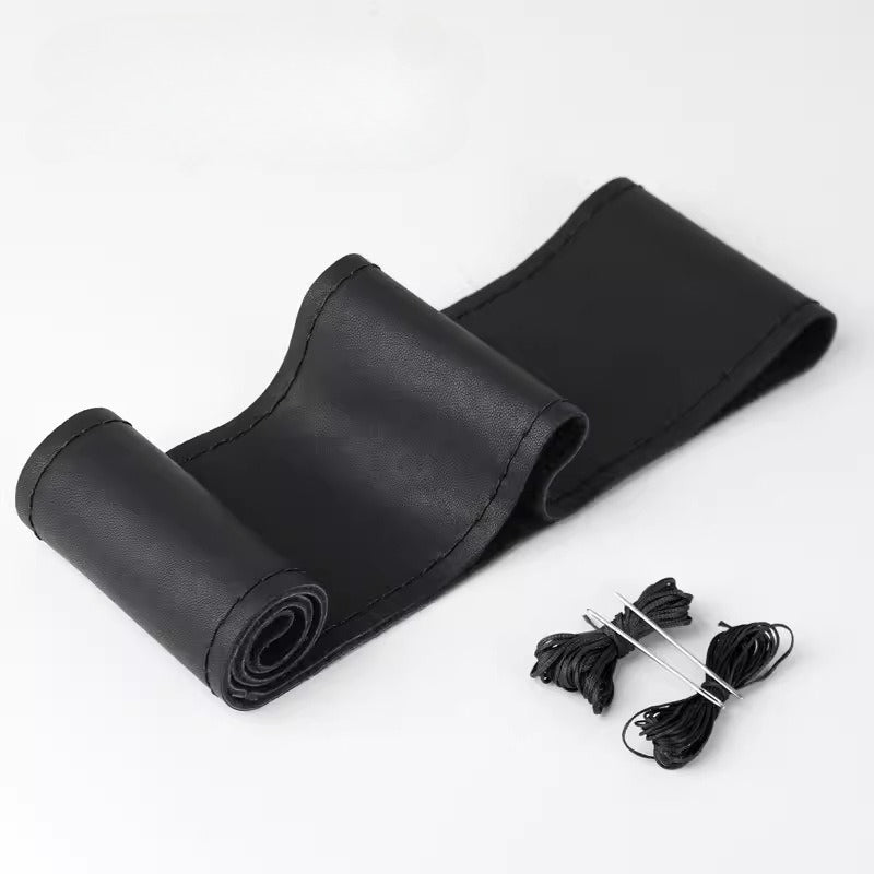 Hand-Stitched Leather Steering Wheel Cover for Trucks